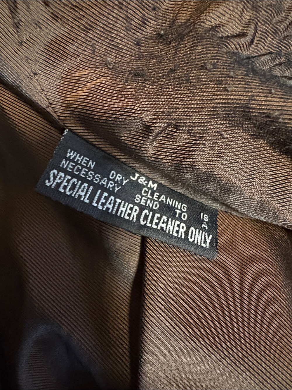 Vintage Wilson’s Leather Dark Brown Distressed Look Leather Belted Jacket - Picture 6 of 8